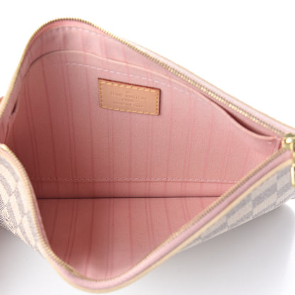 Louis Vuitton Damier Azur Neverfull MM GM Pochette Rose Ballerine 5 of 6