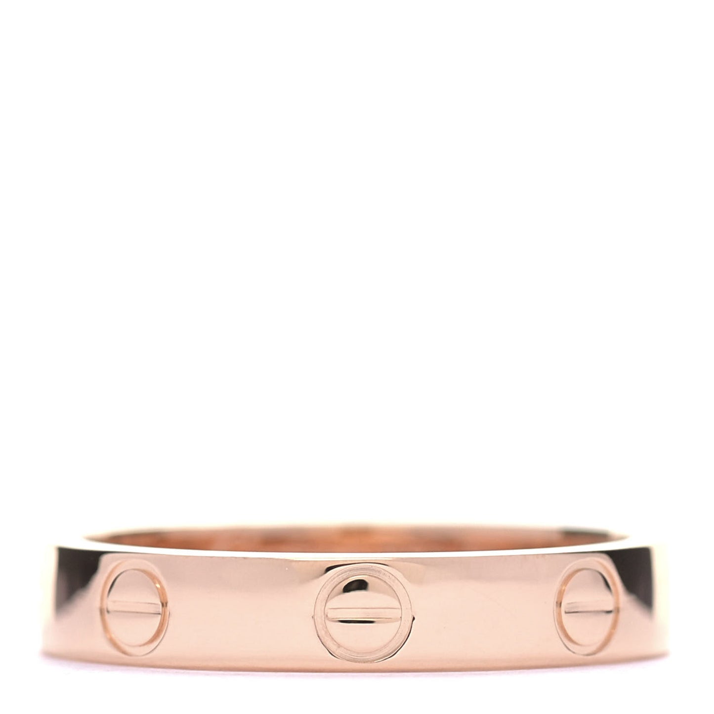 18K Pink Gold 3.5mm LOVE Wedding Band Ring 53 6.5