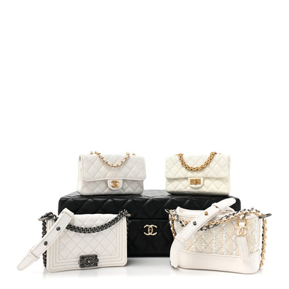 Chanel Lambskin Calfskin Tweed Success Story Set of 4 Minis Bags White 1 of 53