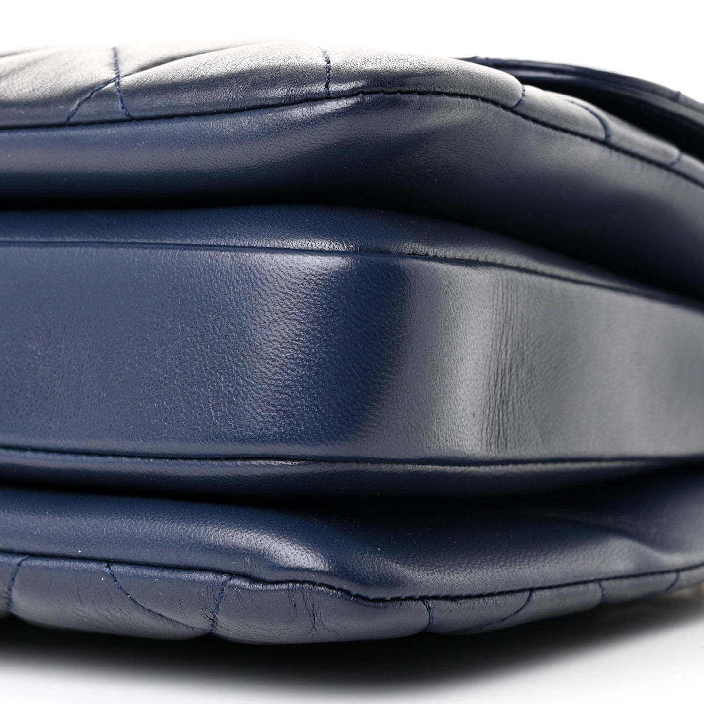 Lambskin Quilted Small Trendy CC Flap Dual Handle Bag Navy