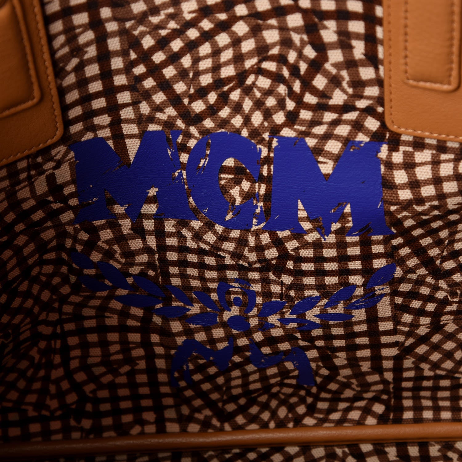 MCM Visetos Medium Liz Reversible Shopper Tote Cognac 16 of 17
