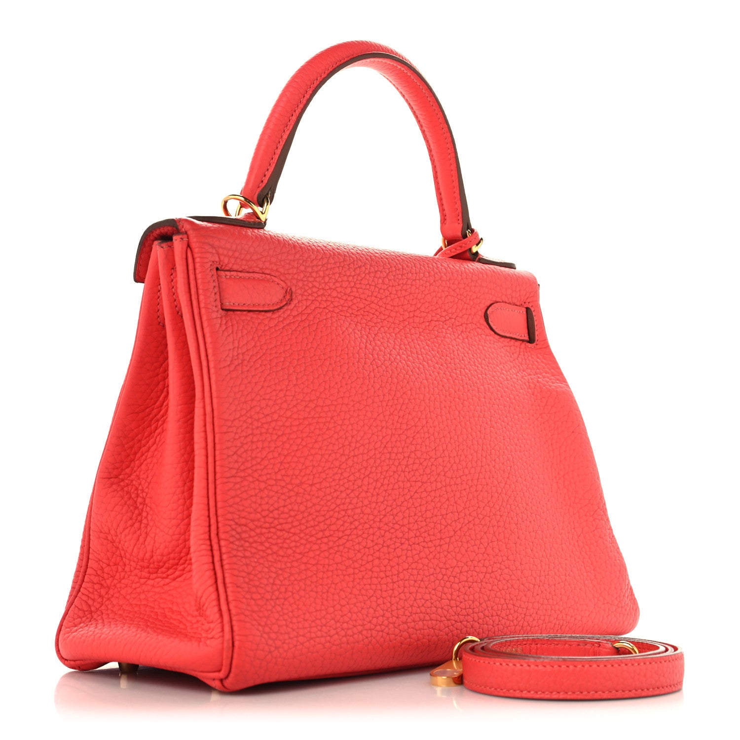 Hermes Togo Kelly Retourne 28 Rouge Pivoine 3 of 14