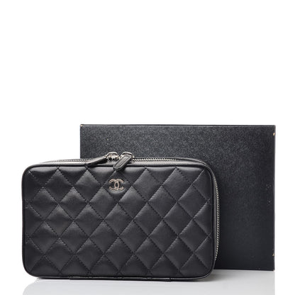 Chanel Lambskin Quilted Jewelry Case Black 10 of 10