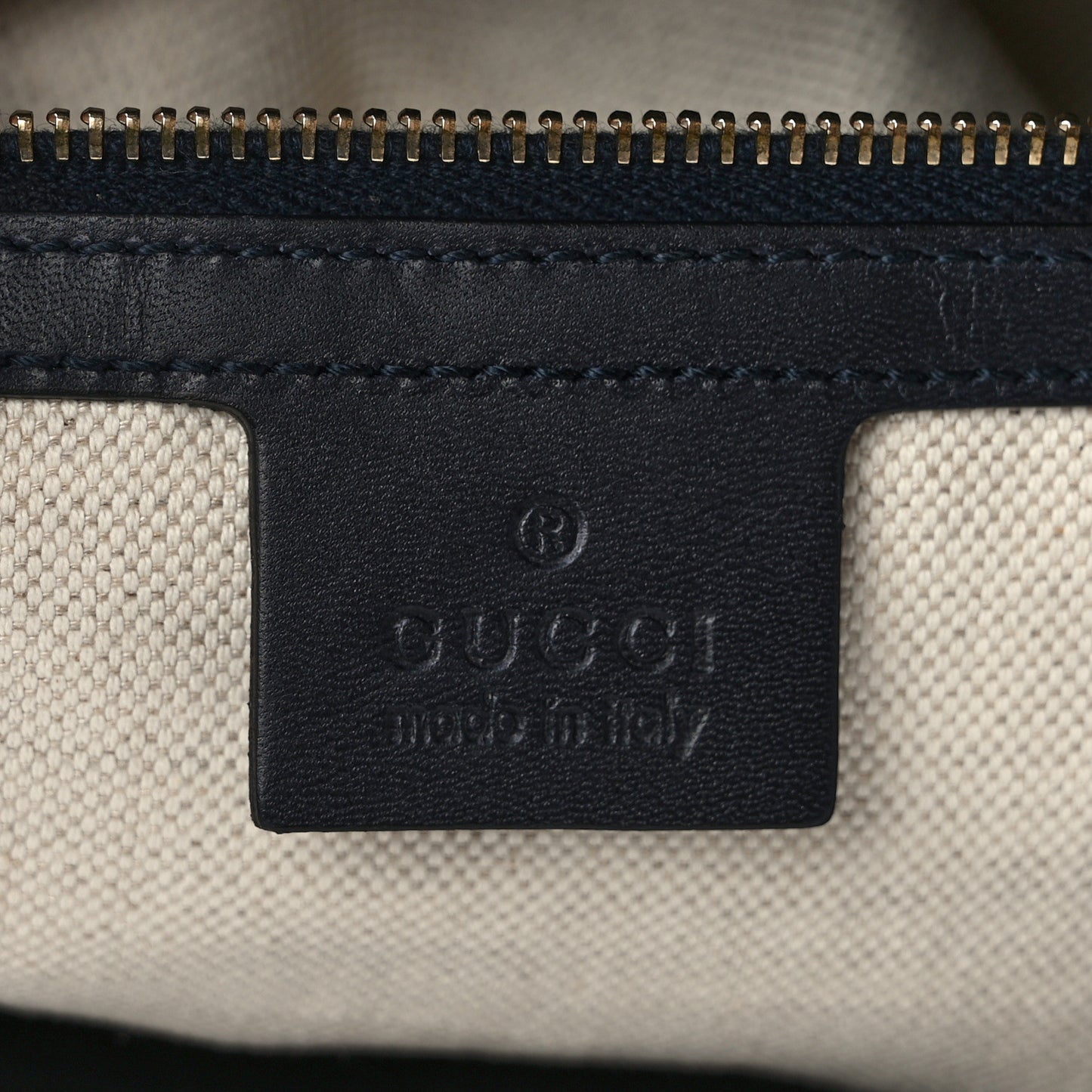 Monogram Vintage Web Medium Half Moon Hobo Navy