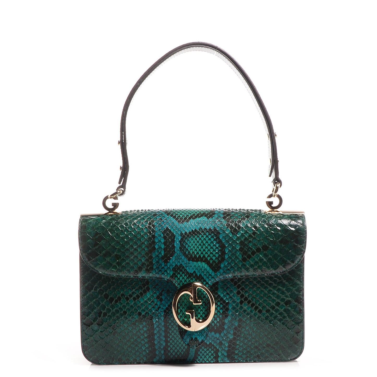 Python Medium 1973 Shoulder Flap Bag Malachite Green