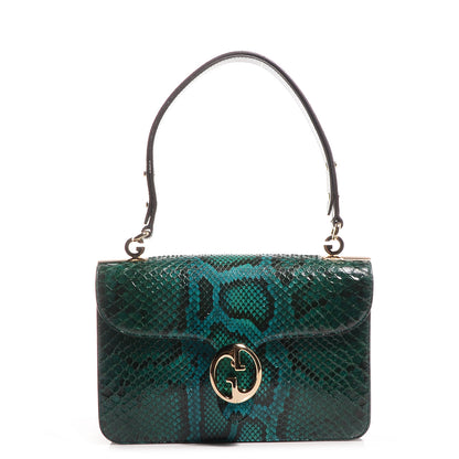 Gucci Python Medium 1973 Shoulder Flap Bag Malachite Green 1 of 10