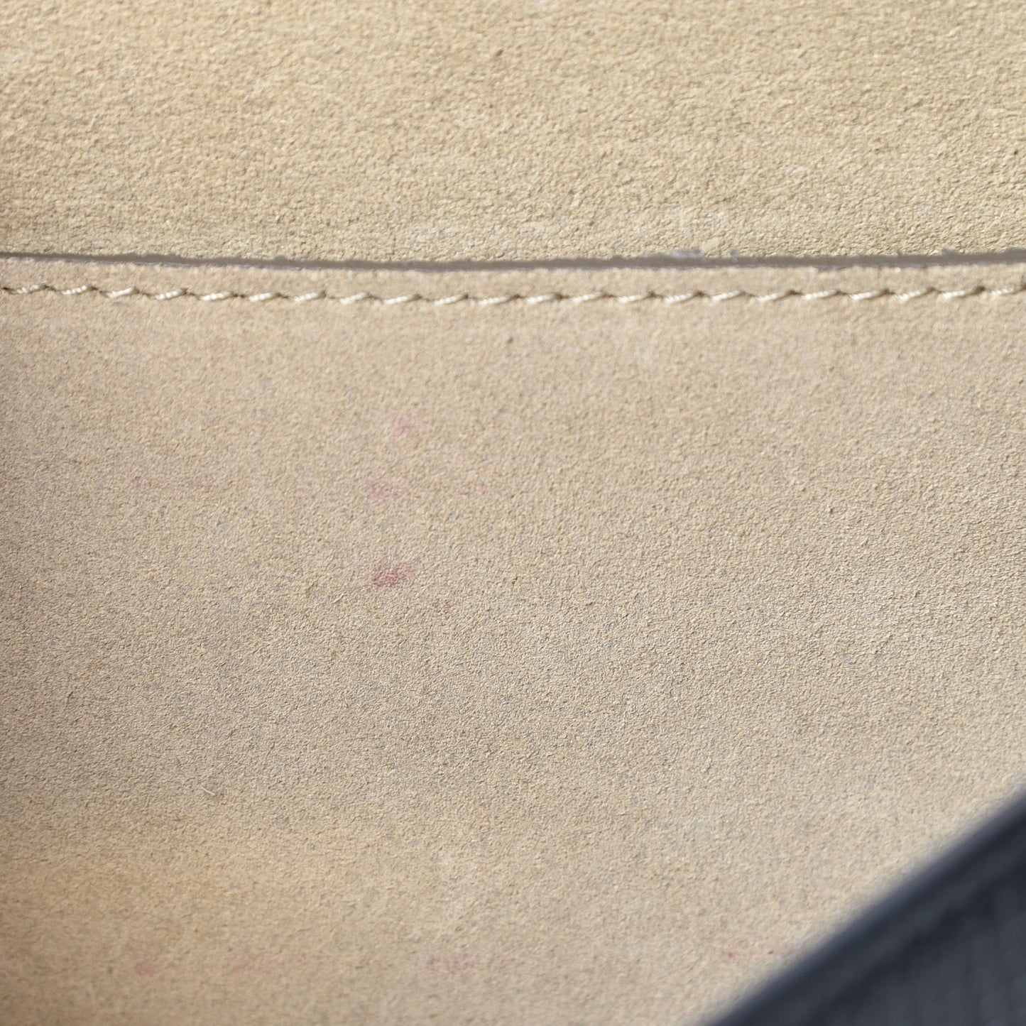 Grained Calfskin Lambskin Mini Bi-Color Drew Shoulder Bag Black Powder Beige
