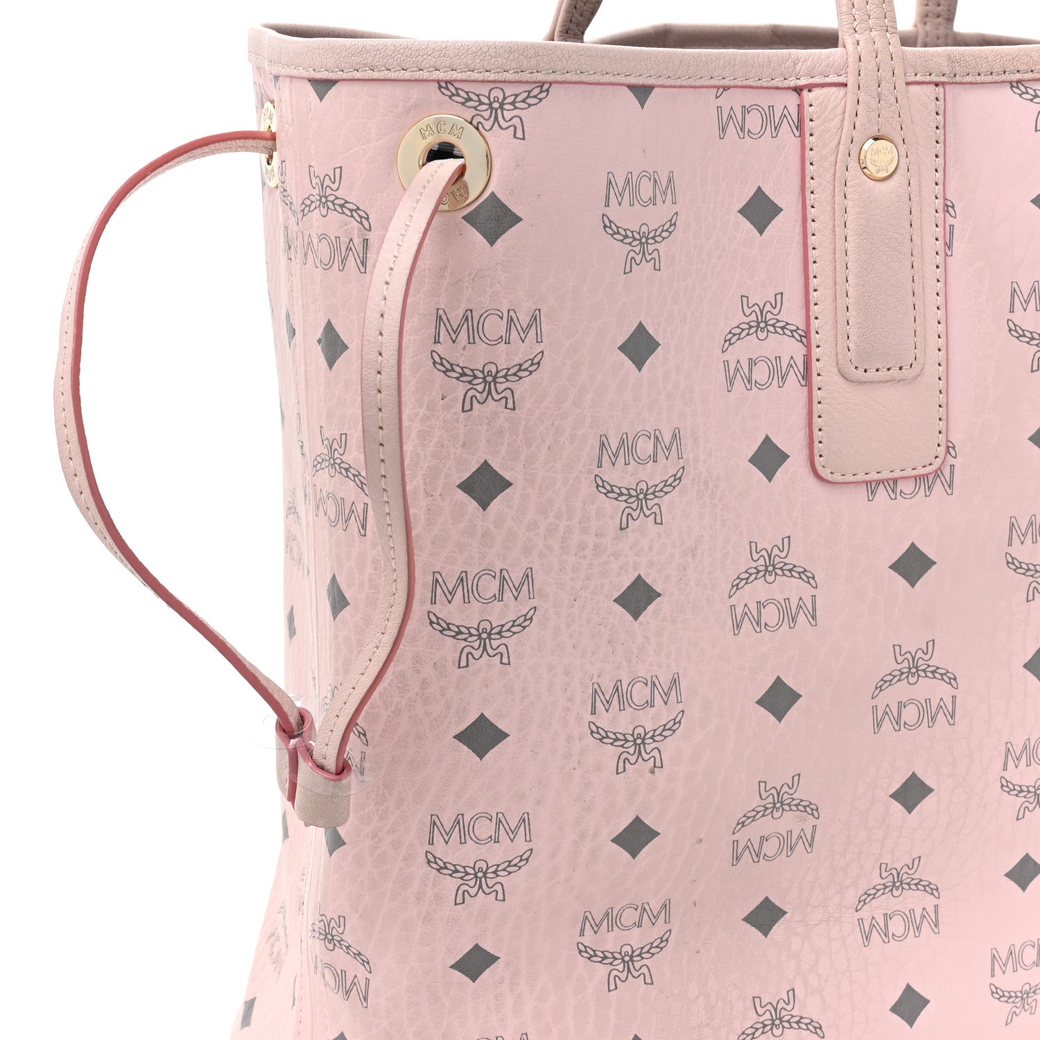 MCM Visetos Large Liz Reversible Shopper Tote Pink 16 of 21