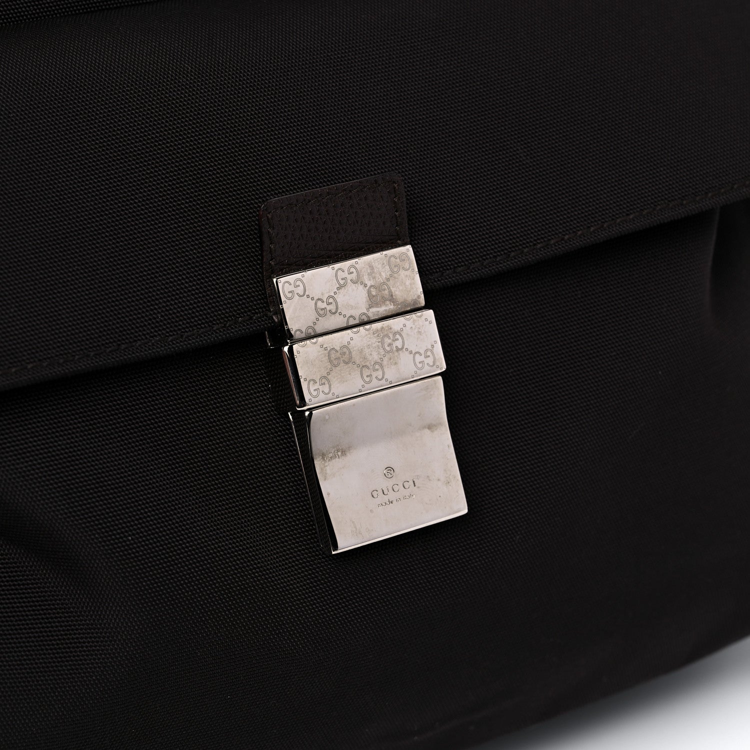 Gucci Nylon Medium Flap Messenger Bag Brown 10 of 10