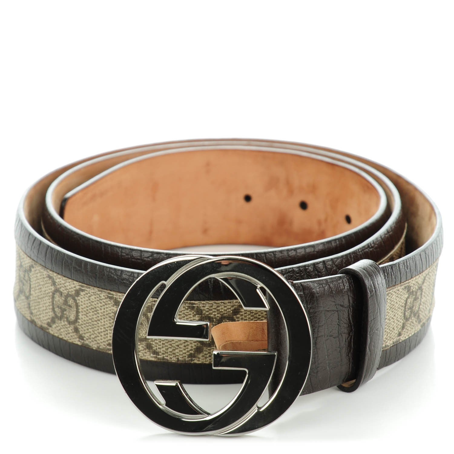 Gucci Monogram Interlocking G Belt 110 44 Belt Dark Brown 1 of 6
