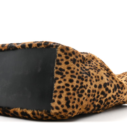 Saint Laurent Pony Hair Nappa Leopard Print Le 5 A 7 Bea Tote Earth Black 10 of 10