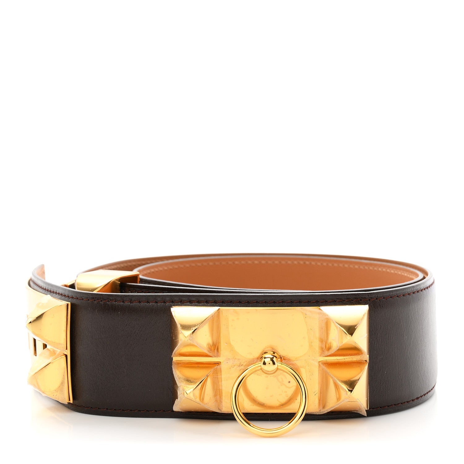 Hermes Box Collier De Chien CDC Belt 90 36 Chocolate 1893418