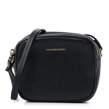 Alexander McQueen Textured Calfskin Mini Camera Bag Black 1 of 10