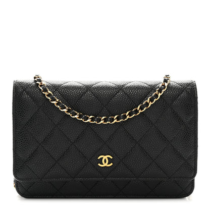 Chanel Caviar Quilted Wallet on Chain WOC Black 1 of 11