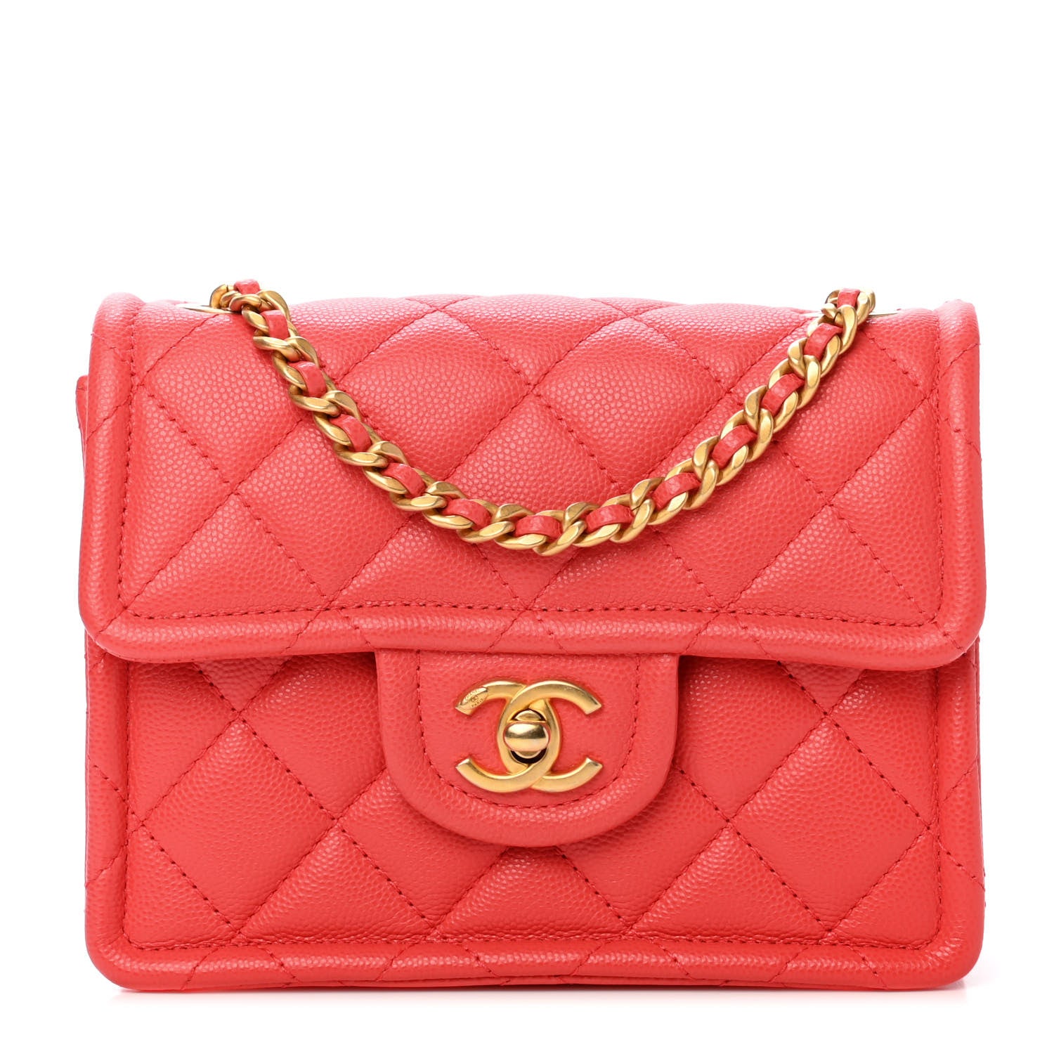 Chanel Caviar Quilted Mini Sweet Classic Flap Red 1 of 4