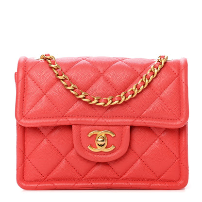 Chanel Caviar Quilted Mini Sweet Classic Flap Red 1 of 4