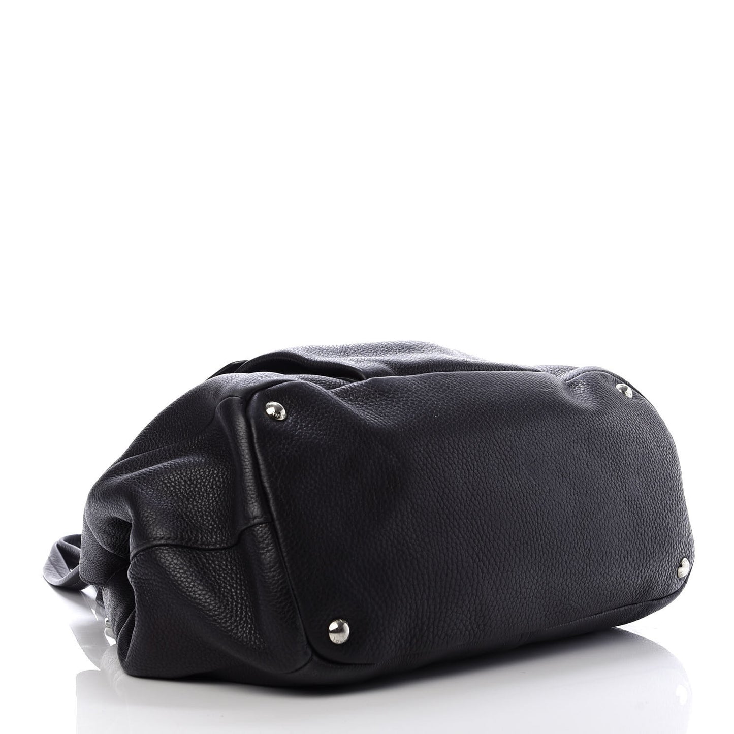Vitello Daino Shoulder Bag Black