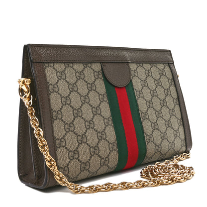 Gucci GG Supreme Monogram Web Small Ophidia Chain Shoulder Bag Brown 3 of 10