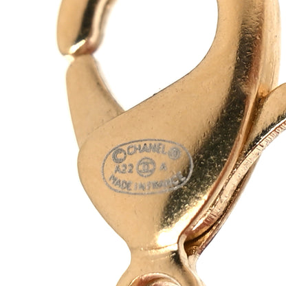 Chanel Crystal Metal CC Round Pendant Necklace Gold 5 of 5