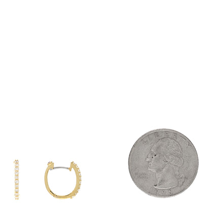 Roberto Coin 18K Yellow Gold Diamond Baby Huggie Hoop Earrings 2 of 4