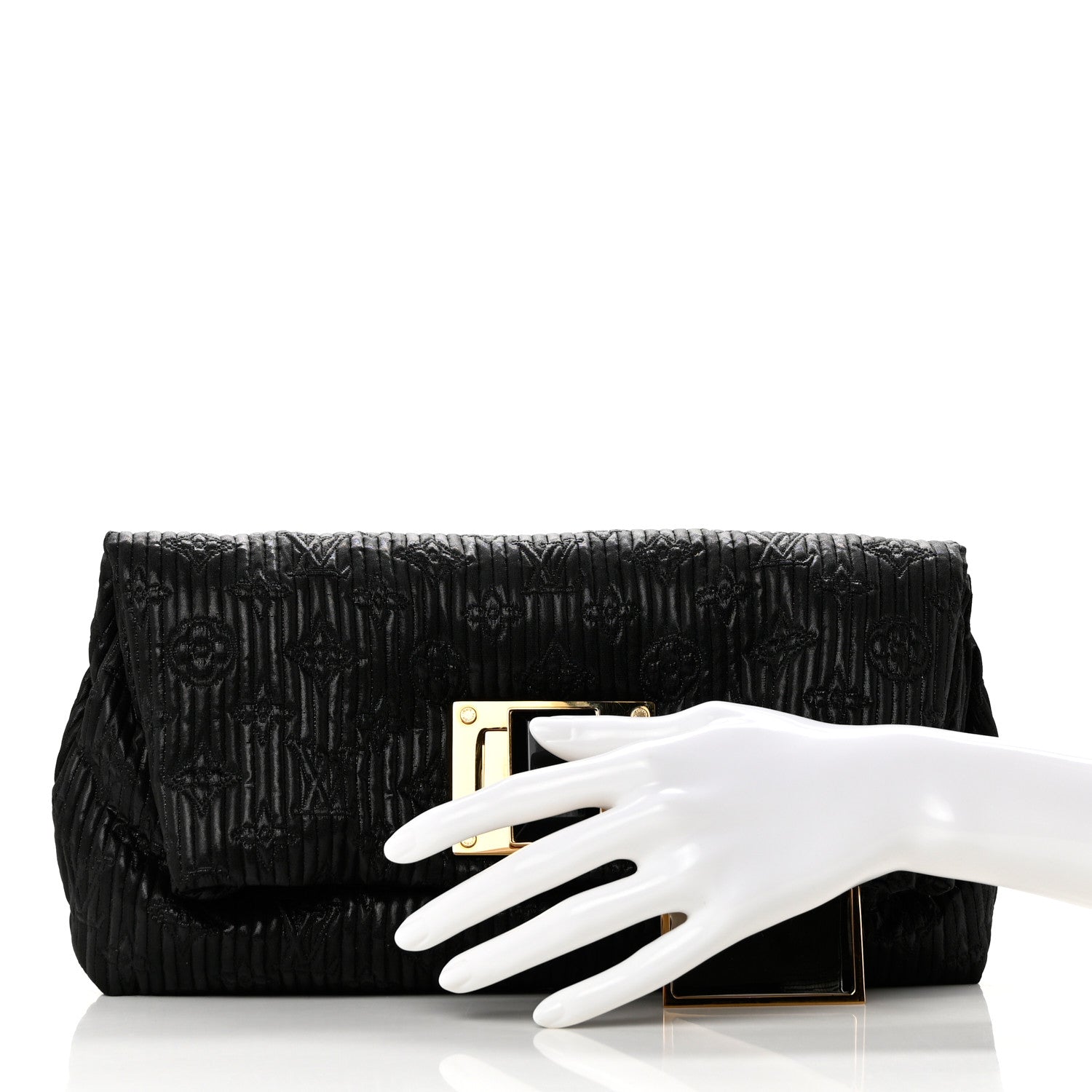 Louis Vuitton Jacquard Quilted Monogram Altair Clutch Black 2 of 6