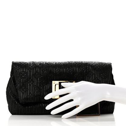 Louis Vuitton Jacquard Quilted Monogram Altair Clutch Black 2 of 6