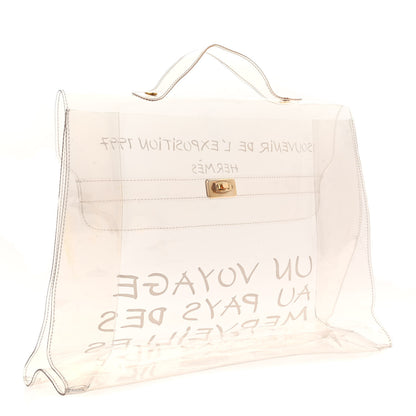 Hermes Vinyl Souvenir De L'Exposition Kelly Transparent 3 of 13