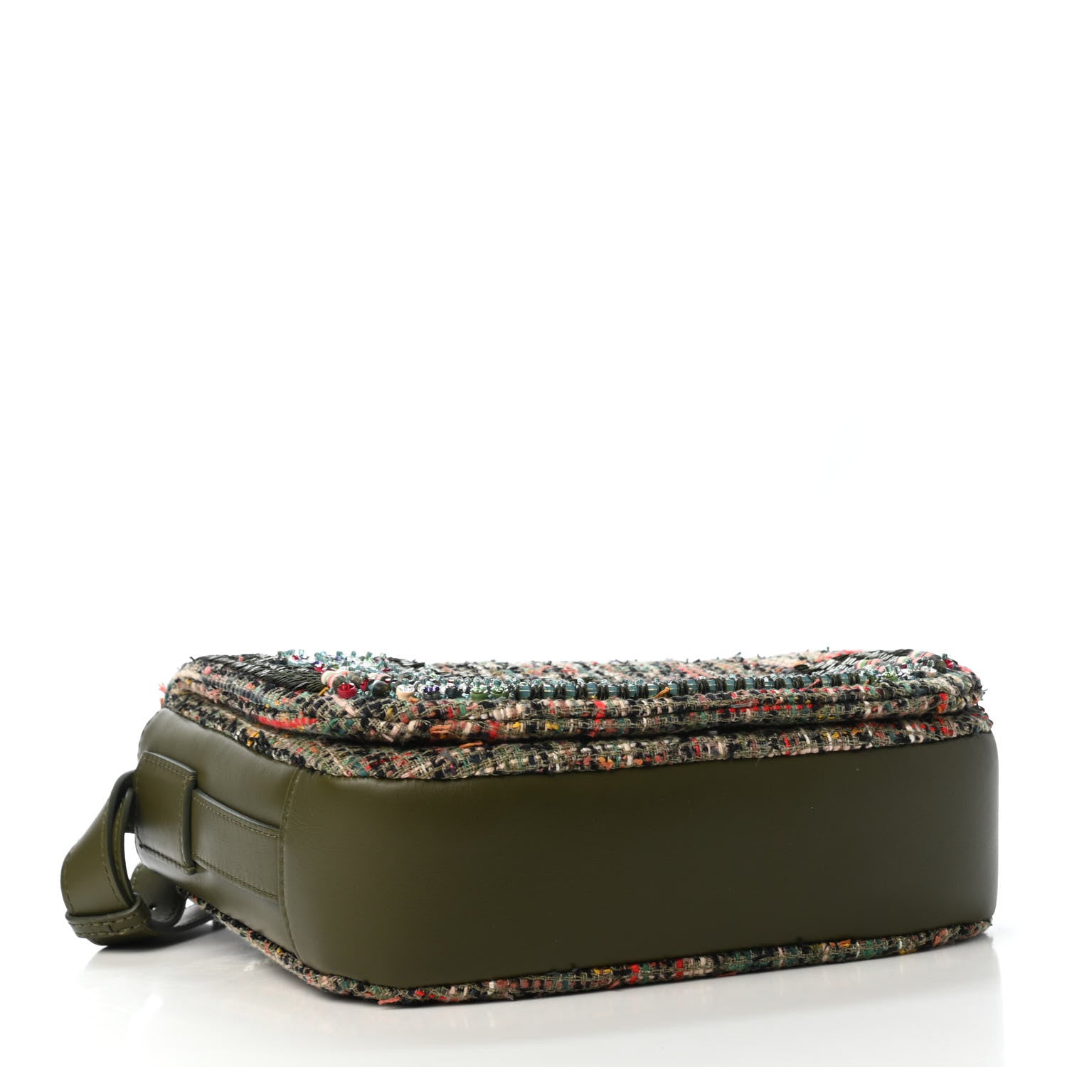 Chanel Tweed Sequins Havana Stroll Messenger Khaki 3 of 4