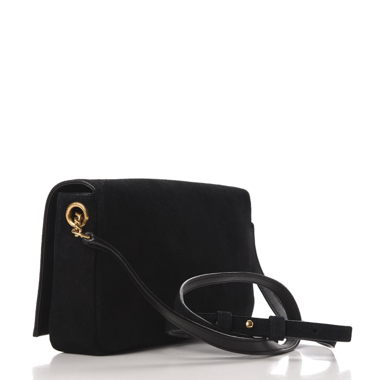 Suede Monogram Tassel Kate 99 Black