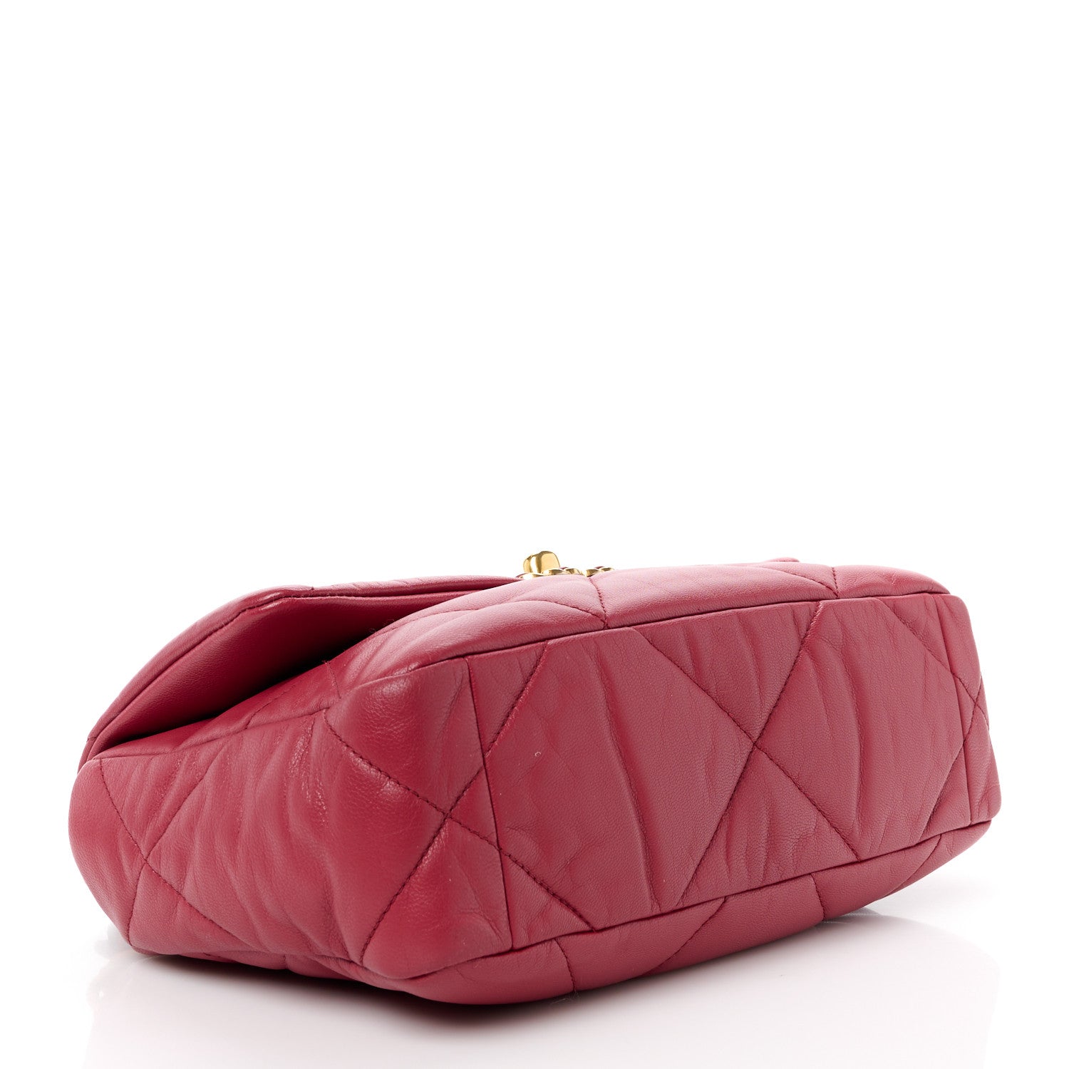 Chanel Goatskin Quilted Medium Chanel 19 Flap Red 3 of 13