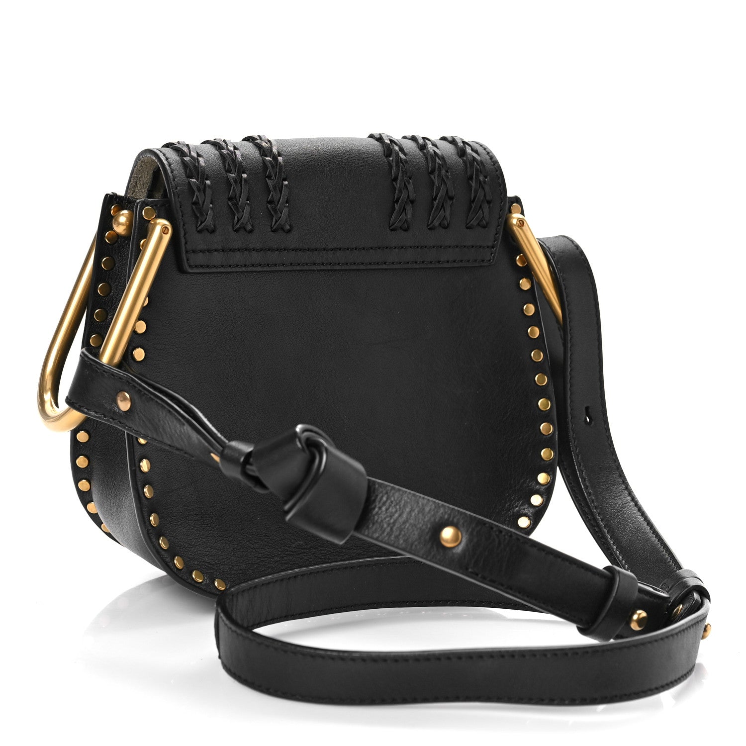 Chloe Calfskin Braided Mini Hudson Shoulder Bag Black 3 of 9