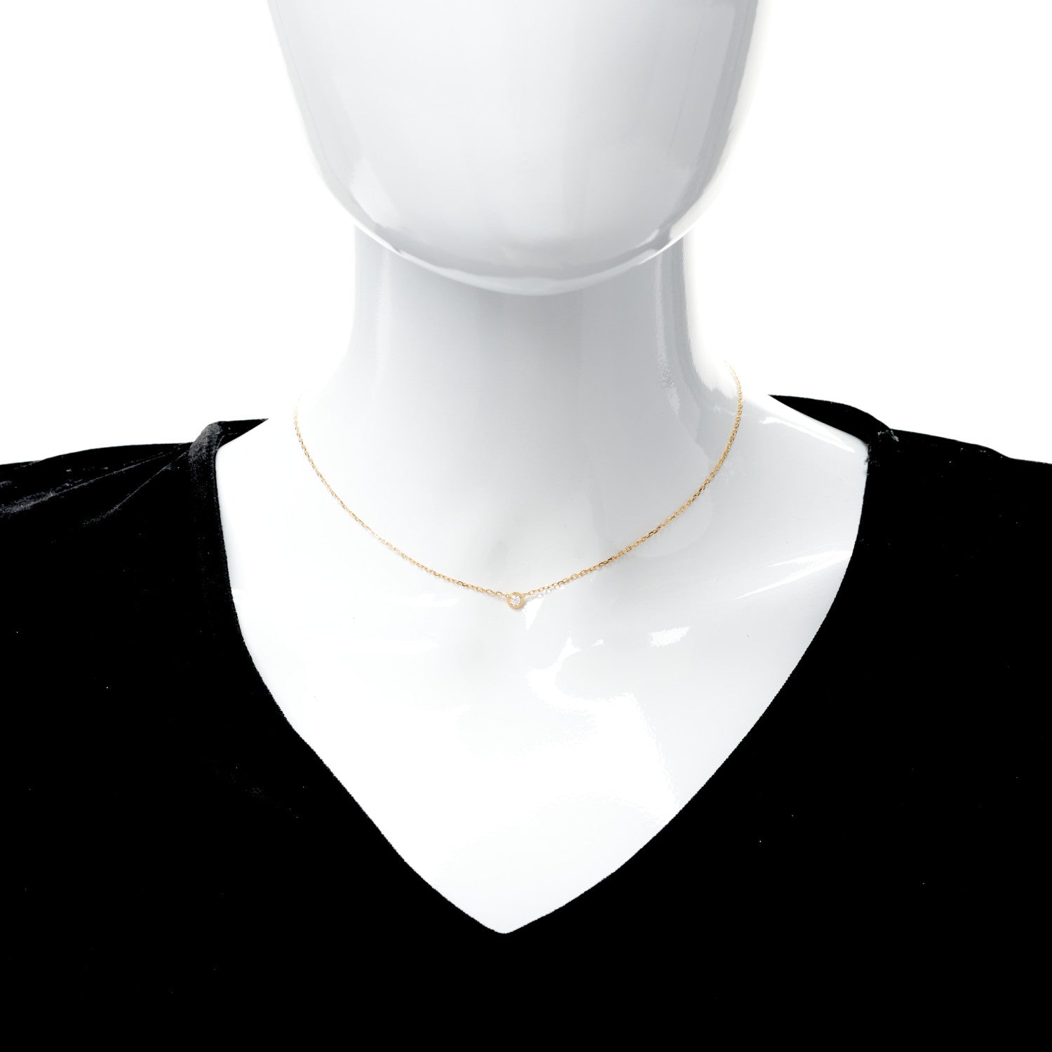 Cartier 18K Yellow Gold Diamond SM D'Amour Pendant Necklace 2 of 4