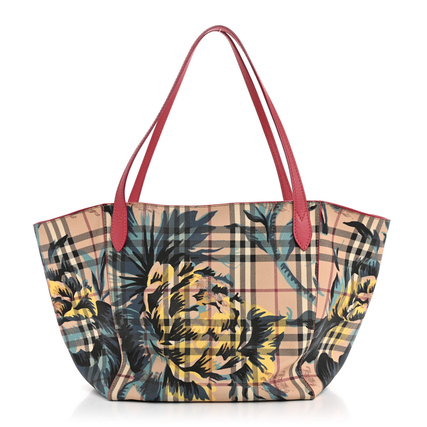 Haymarket Check Floral Print Small Canterbury Tote Pink