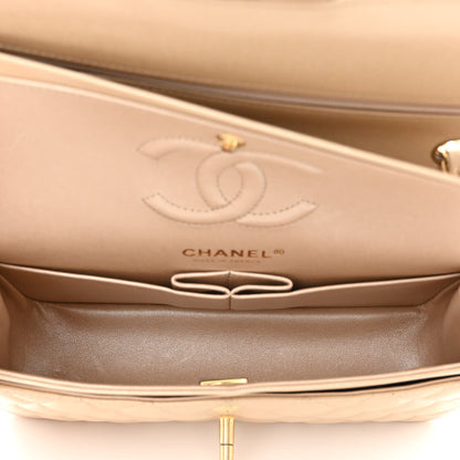 Chanel Iridescent Caviar Quilted Small Double Flap Beige 5 of 11