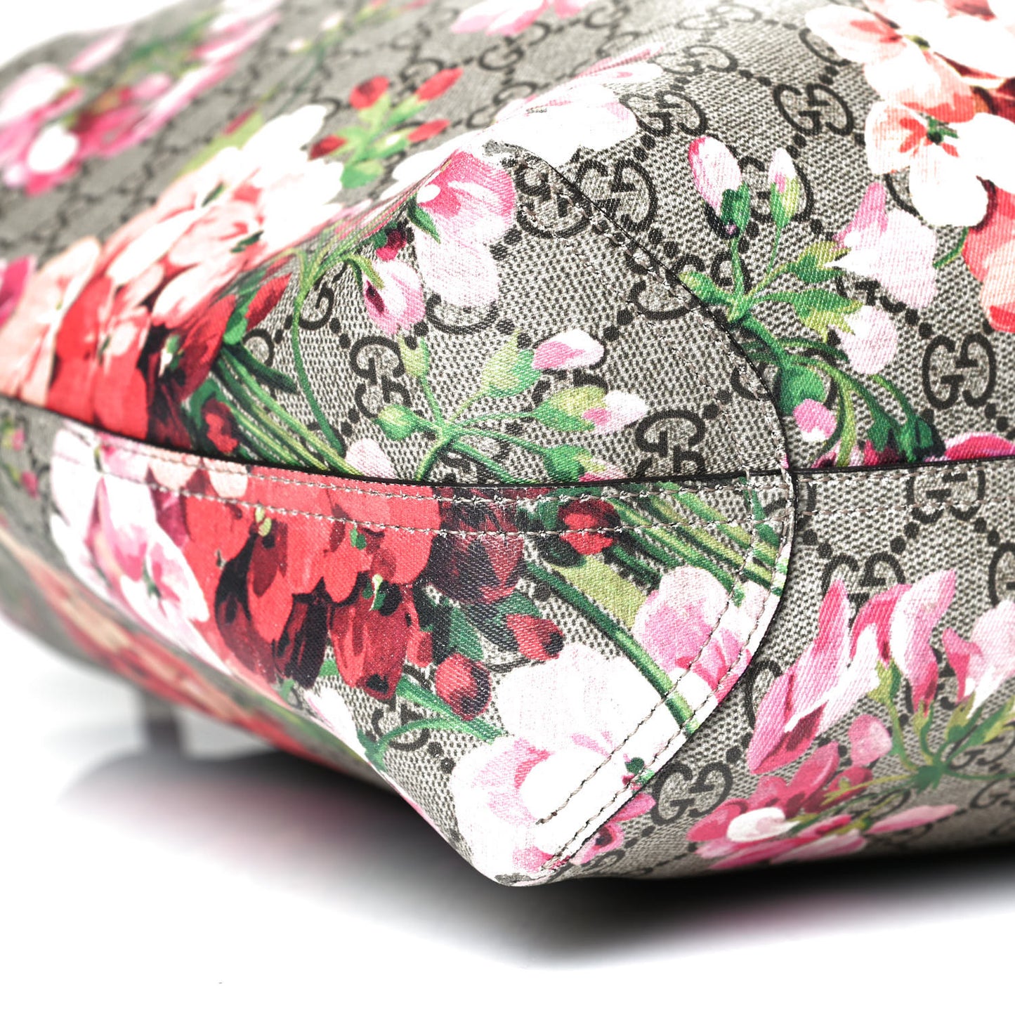 GG Supreme Monogram Blooms Medium Reversible Tote Beige Multicolor Dry Rose