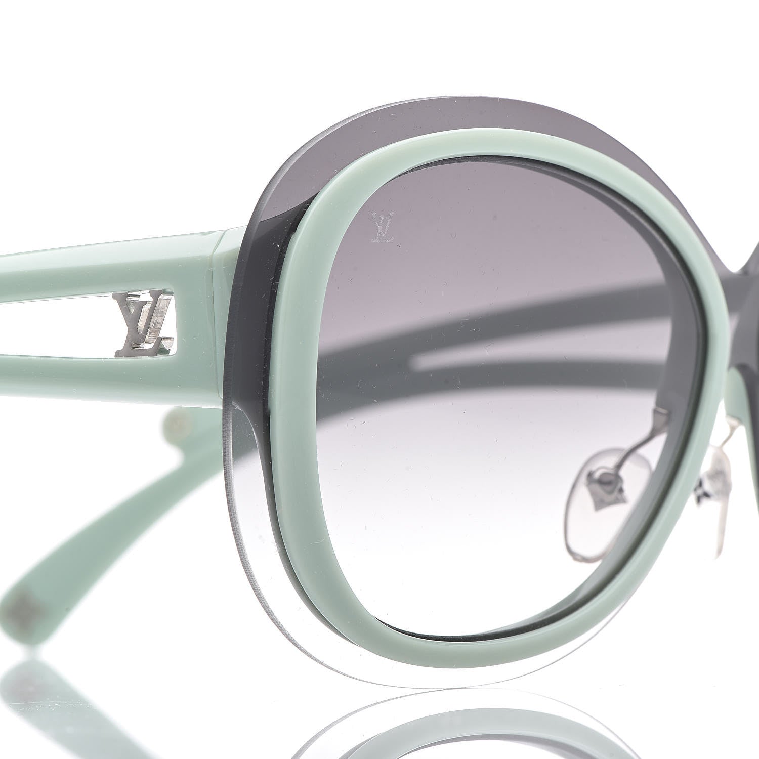 Louis Vuitton Acetate Two-Tone Frame Flore Sunglasses Z0452U Green 7 of 8
