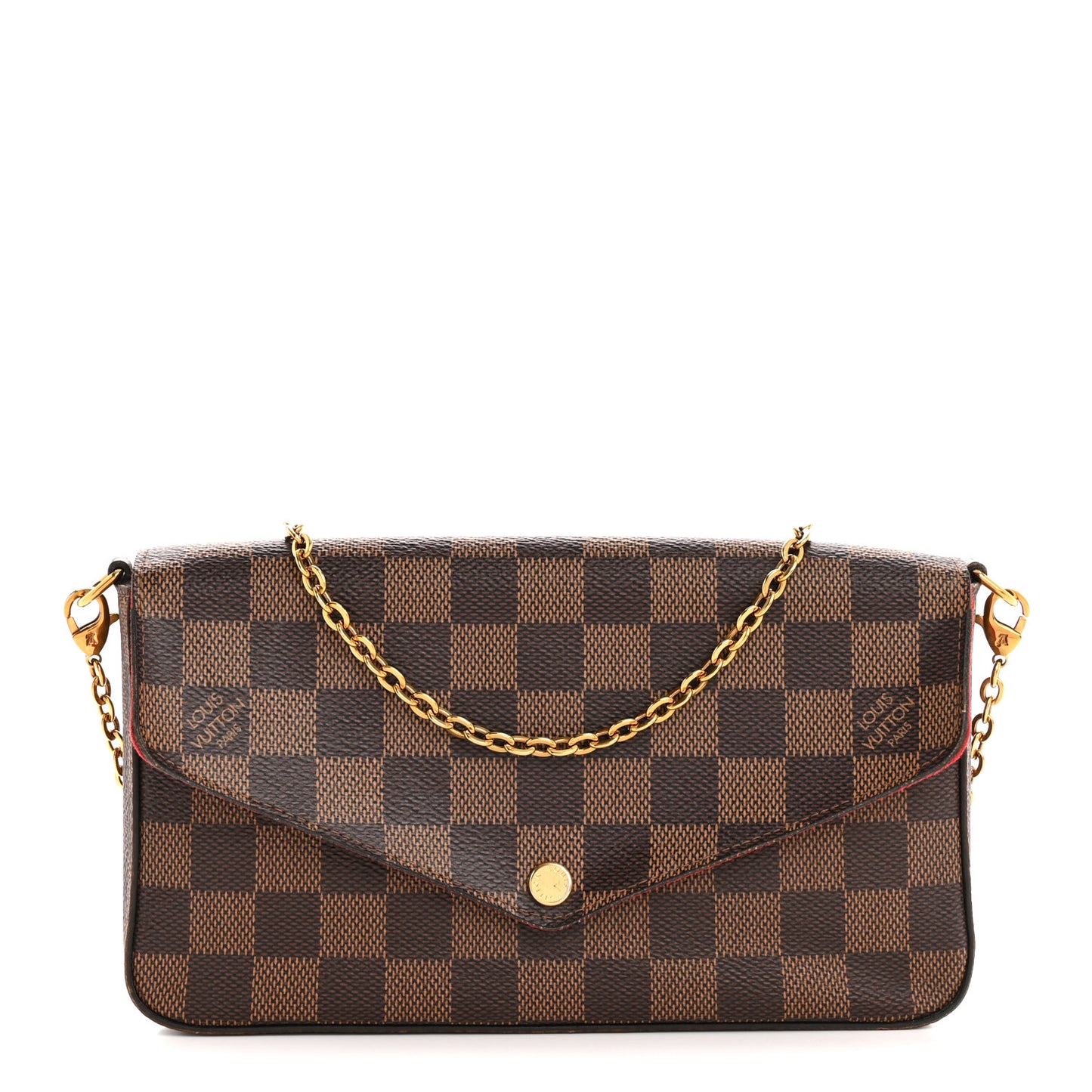 Damier Ebene Pochette Felicie Chain Wallet