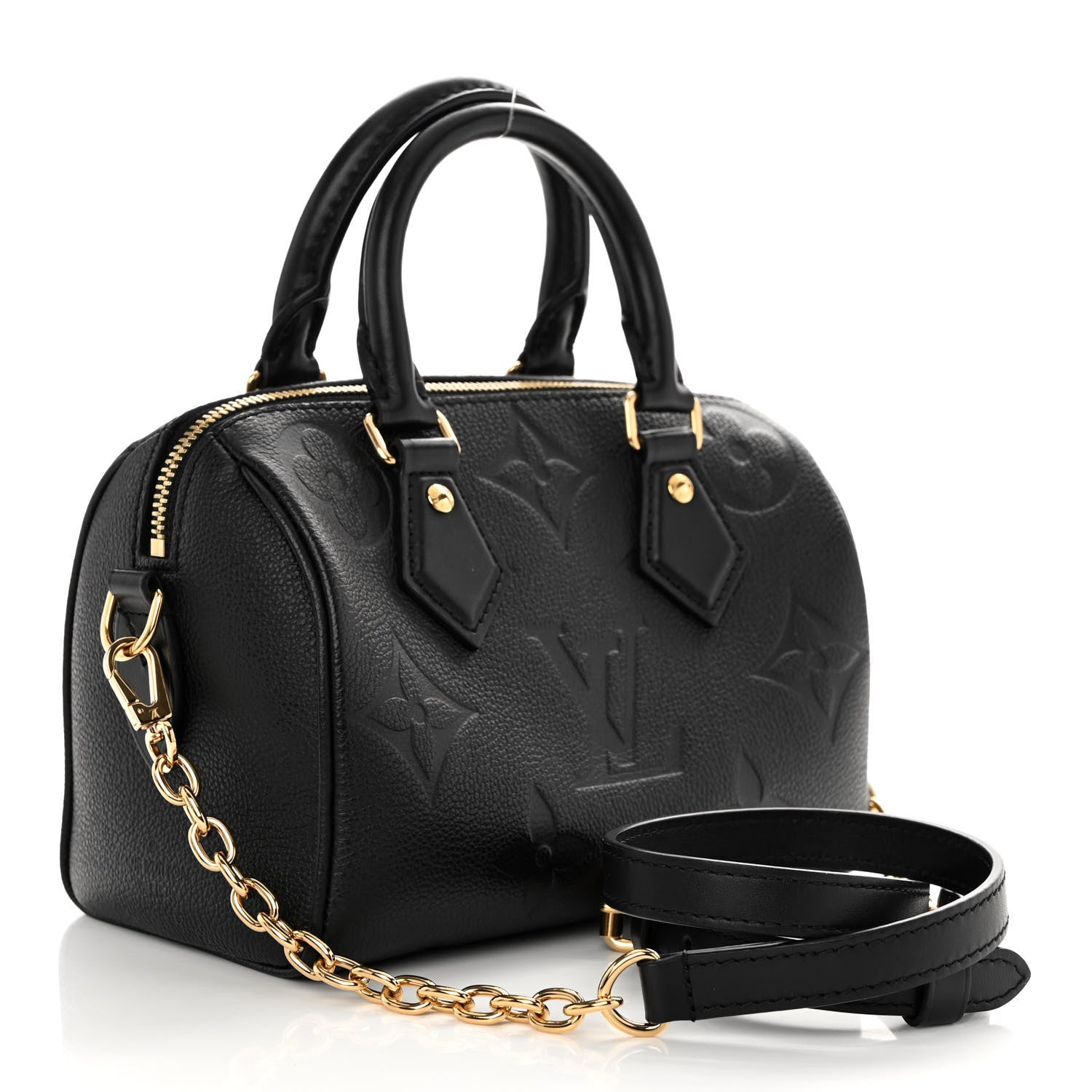 Louis Vuitton Empreinte Monogram Giant Speedy Bandouliere 20 Black 2 of 8