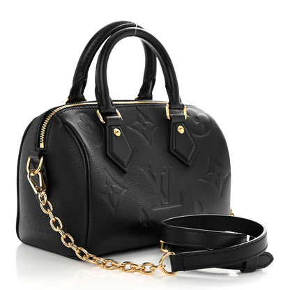 Louis Vuitton Empreinte Monogram Giant Speedy Bandouliere 20 Black 2 of 8