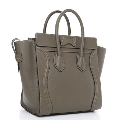 Celine Drummed Calfskin Mini Luggage Souris 3 of 15