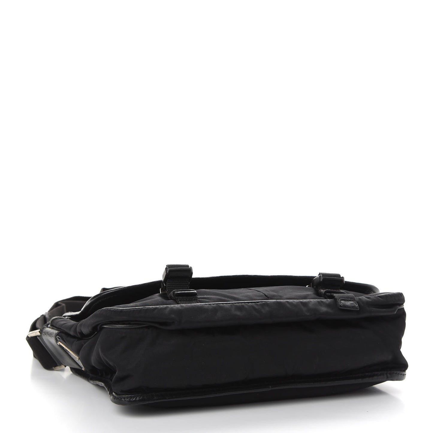 Tessuto Nylon Saffiano Messenger Satchel Black