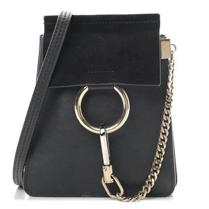 Chloe Suede Calfskin Mini Faye Bracelet Bag Black 1 of 10