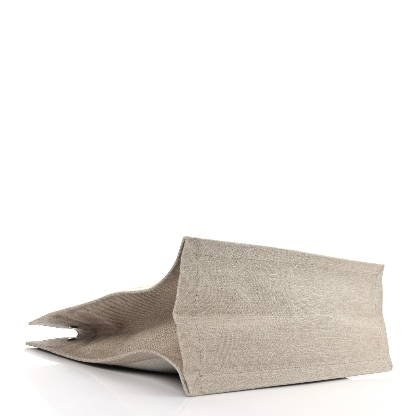 Linen Calfskin Rive Gauche Tote Optic White
