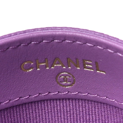 Chanel Caviar Quilted Card Holder Purple 6 of 12