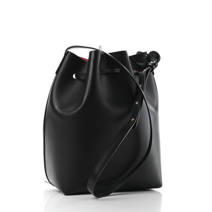 Mansur Gavriel Vegetable Tanned Calfskin Bucket Bag Black Flamma 4 of 11