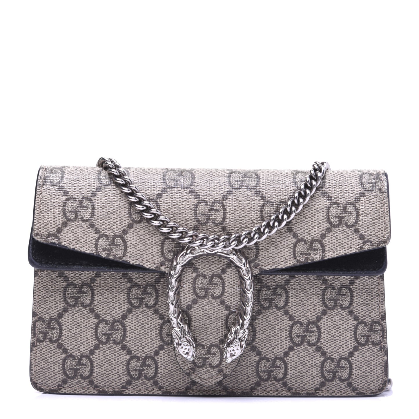 GG Supreme Monogram Super Mini Dionysus Shoulder Bag Black