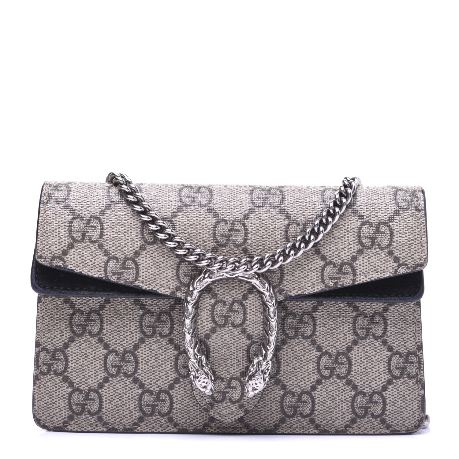 Gucci GG Supreme Monogram Super Mini Dionysus Shoulder Bag Black 1 of 16