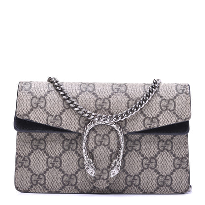 Gucci GG Supreme Monogram Super Mini Dionysus Shoulder Bag Black 1 of 16