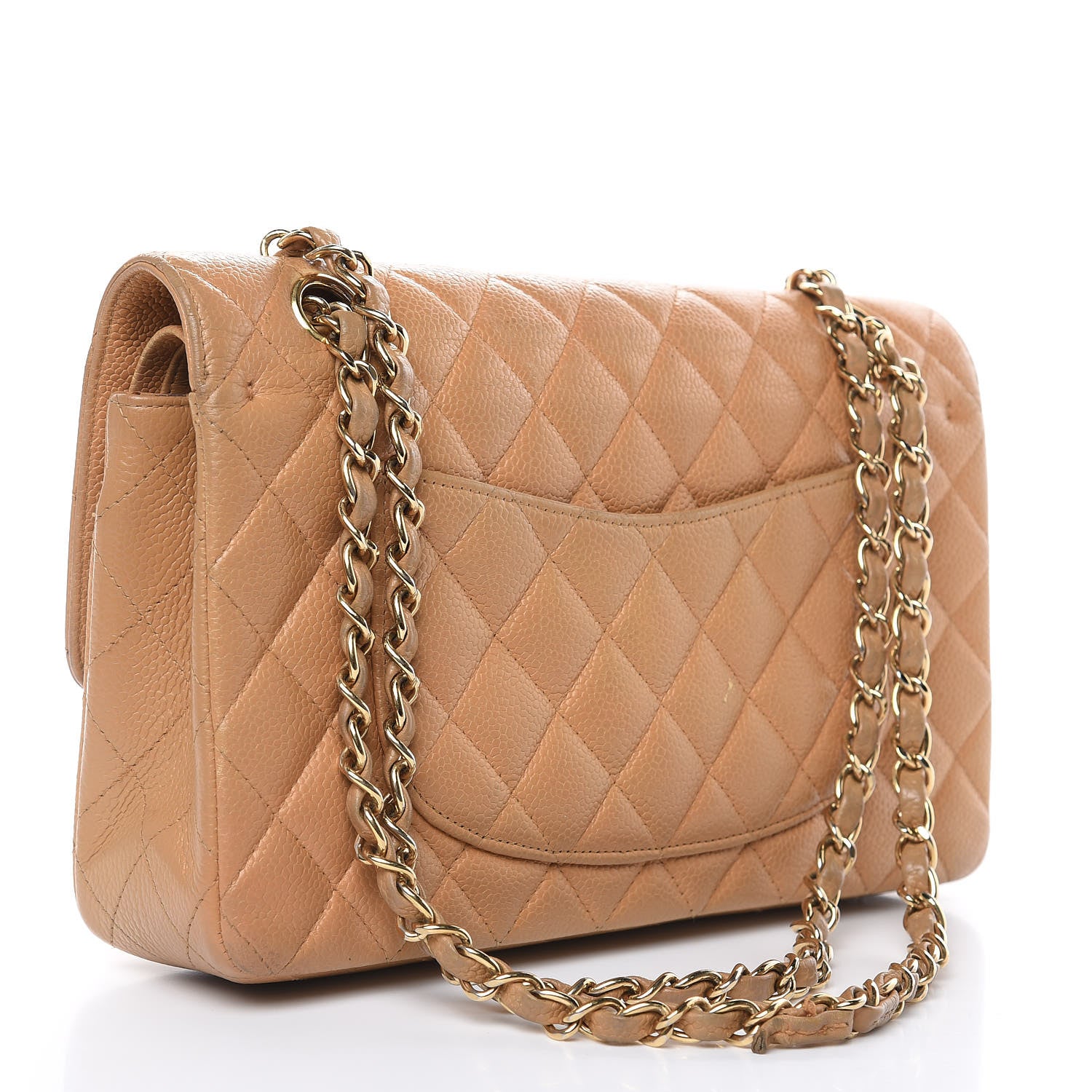 Chanel Caviar Quilted Medium Double Flap Beige 3 of 21