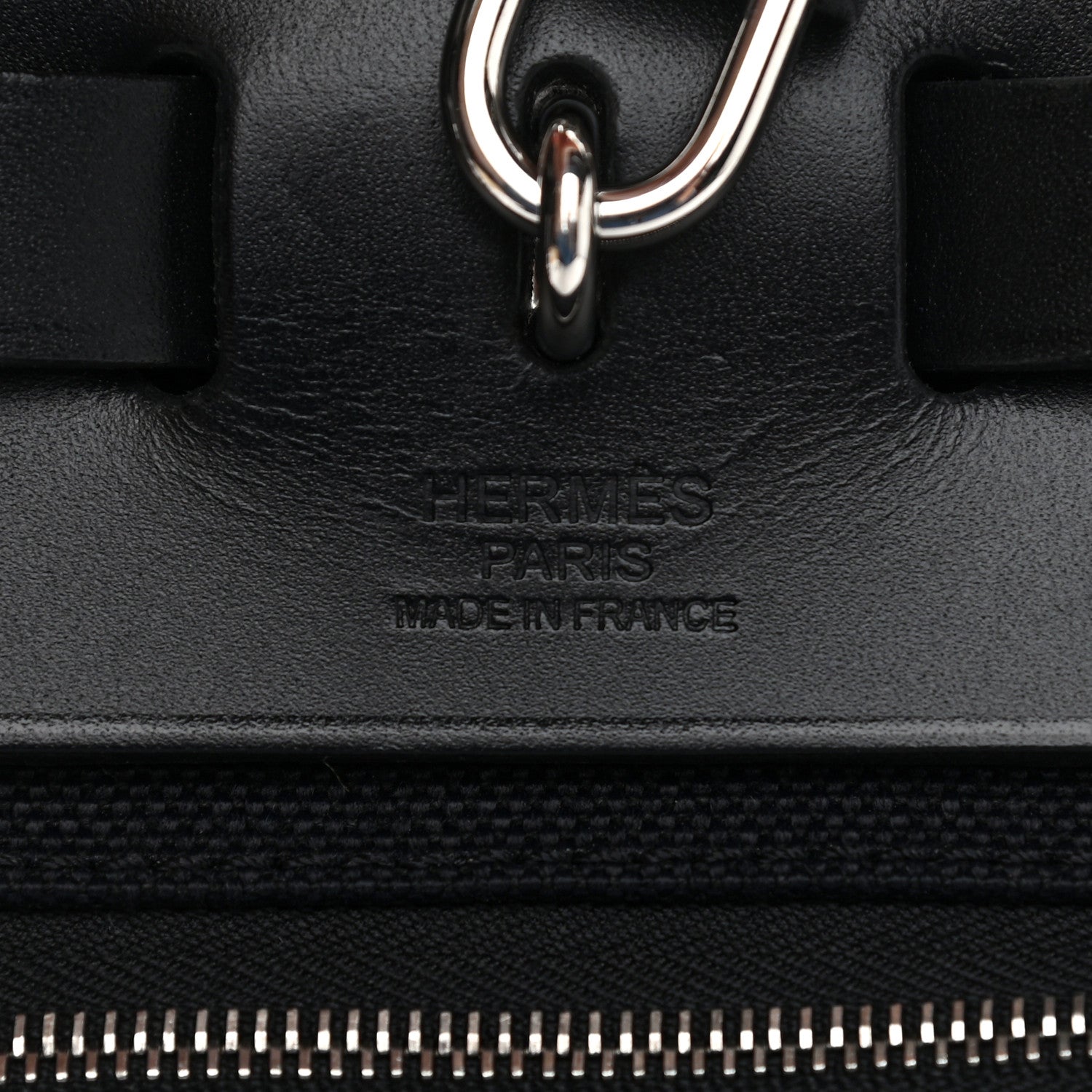 Hermes Military Toile Vache Hunter Herbag Zip Retourne 31 PM Black 7 of 12